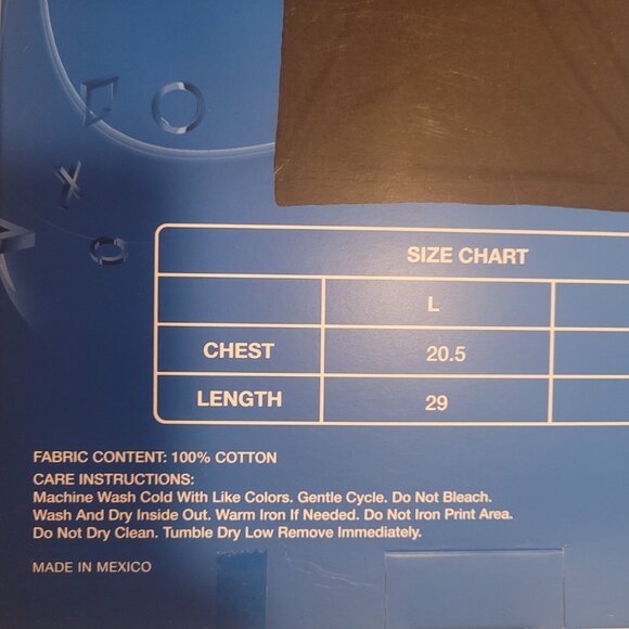 Playstation Black Cotton Boxed Tee XL T Shirt - Picture 7 of 12